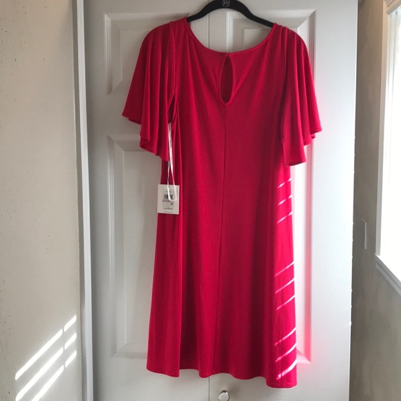 New w/ Tags Calvin Klein sz 6 Berry/Fuchsia dress. - Picture 2 of 5